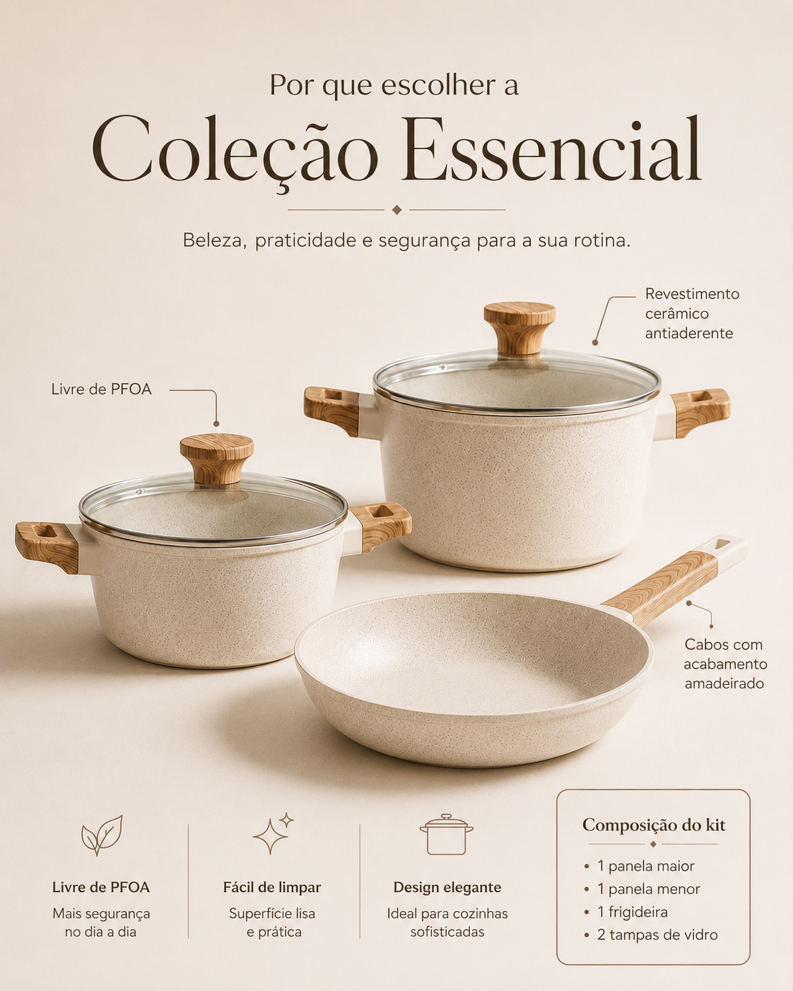 Conjunto Essencial Lioré 3 Peças
